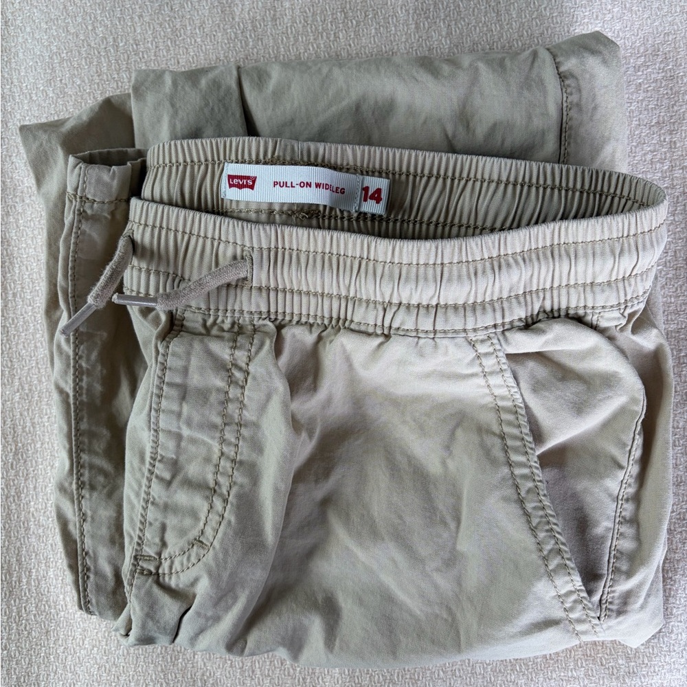 Levi's Tan Wide-Leg Pull-On Pants